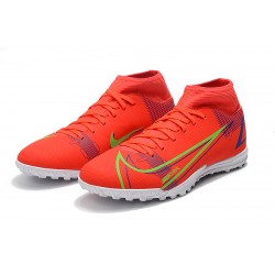 Kopacky Nike Superfly 8 Academy TF High Červené Bílý Pánské 