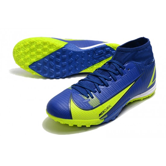 Kopacky Nike Superfly 8 Academy TF Low Dark Modrý Žlutý Pánské 