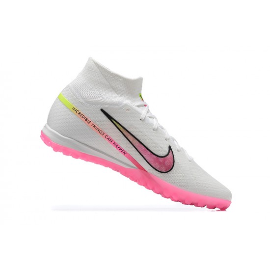 Kopacky Nike Superfly 8 Academy TF Růžový Bílý Černá Žlutý Pánské High 