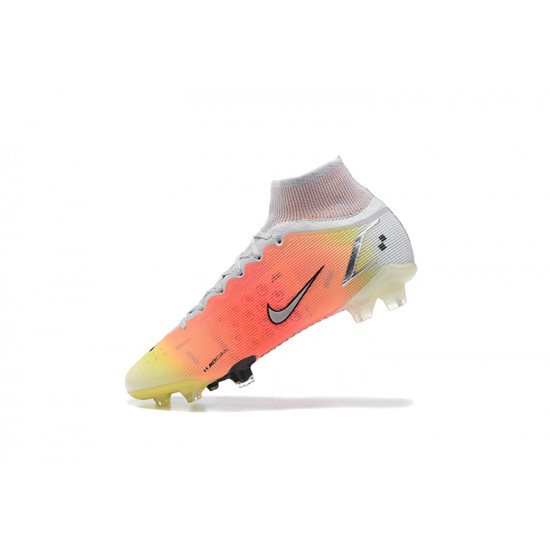 Kopacky Nike Superfly 8 Elite FG Černá LightOranžovýý Zlato Bílý High Pánské 