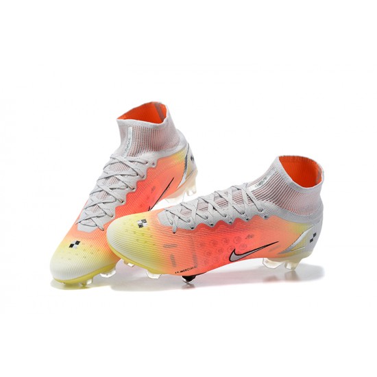 Kopacky Nike Superfly 8 Elite FG Černá LightOranžovýý Zlato Bílý High Pánské 