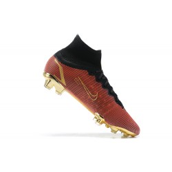 Kopacky Nike Superfly 8 Elite FG Černá Oranžovýý Zlato High Pánské 