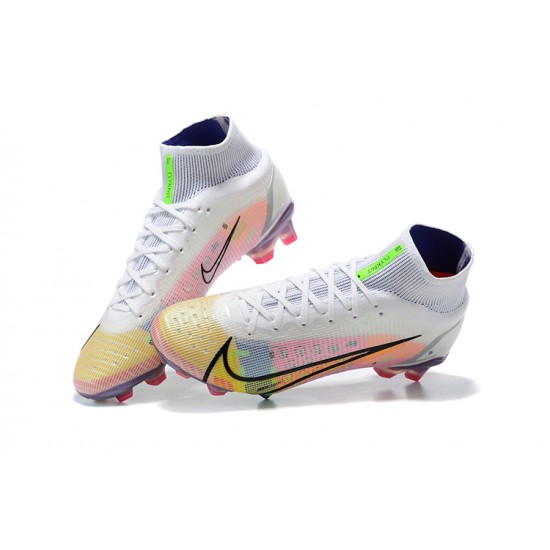 Kopacky Nike Superfly 8 Elite FG Šedá Černá Růžový Nachový High Pánské 