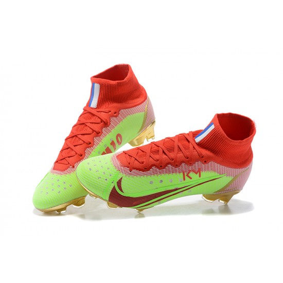 Kopacky Nike Superfly 8 Elite FG Zelená Oranžovýý Zlato High Pánské 