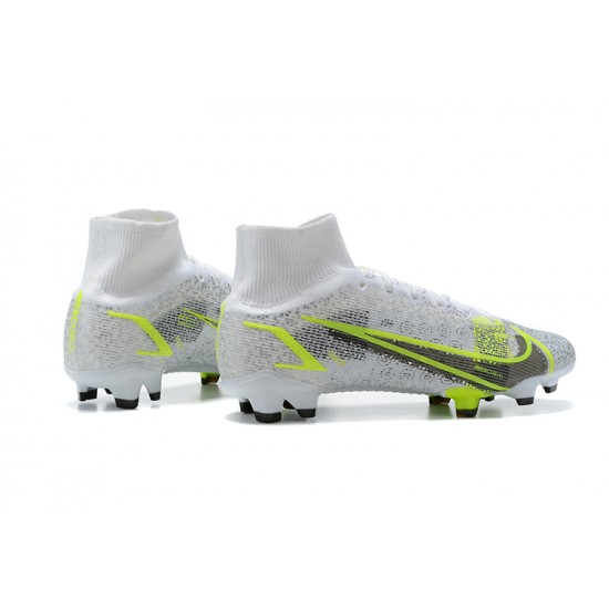 Kopacky Nike Superfly 8 Elite FG Šedá Zelená Černá High Pánské 