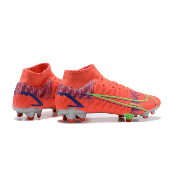 Kopacky Nike Superfly 8 Elite FG LightOranžovýý Zelená Modrý High Pánské 