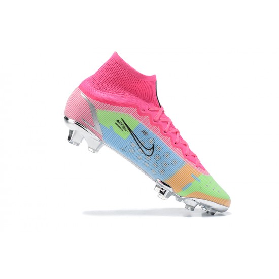 Kopacky Nike Superfly 8 Elite FG Růžový Zelená Modrý Černá High Pánské 