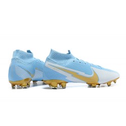 Kopacky Nike Superfly VII 7 Elite SE FG LightModrý Zlato Bílý High Pánské 