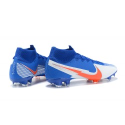 Kopacky Nike Superfly VII 7 Elite SE FG LightModrý Oranžovýý Bílý High Pánské 