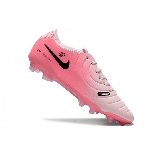 Kopačky Pánské/Dámské Nike Tiempo Legend 10 Elite FG Růžový a Bílý 