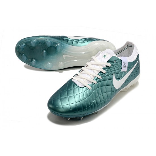 Kopačky Pánské/Dámské Nike Tiempo Legend 10 Elite FG Teal Bílý 