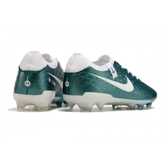 Kopačky Pánské/Dámské Nike Tiempo Legend 10 Elite FG Teal Bílý 