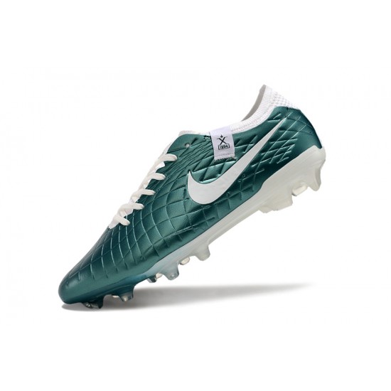 Kopačky Pánské/Dámské Nike Tiempo Legend 10 Elite FG Teal Bílý 