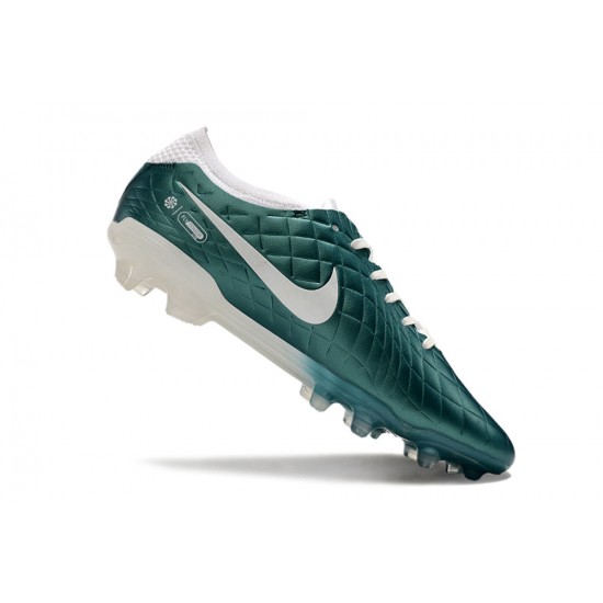 Kopačky Pánské/Dámské Nike Tiempo Legend 10 Elite FG Teal Bílý 