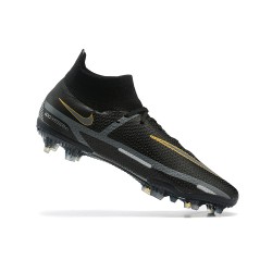 Kopacky Nike Phantom GT2 Dynamic Fit Elite FG Černá Zlato Bílý High Pánské 