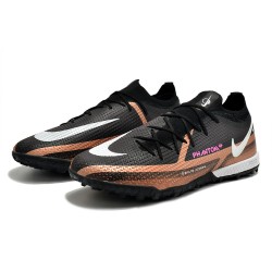 Kopacky Nike Phantom GT2 Elite TF Low Černá Hnědý Bílý Pánské 