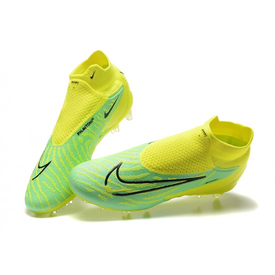 Kopacky Nike Phantom GX Elite FG Černá LightŽlutý Zelená High  Pánské