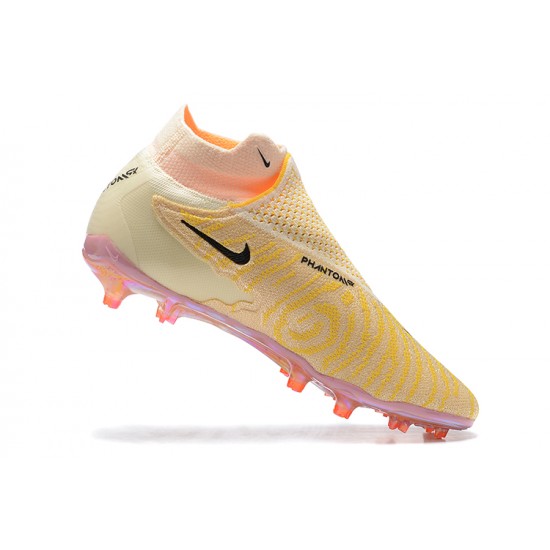 Kopacky Nike Phantom GX Elite FG Černá LightŽlutý Růžový High  Pánské