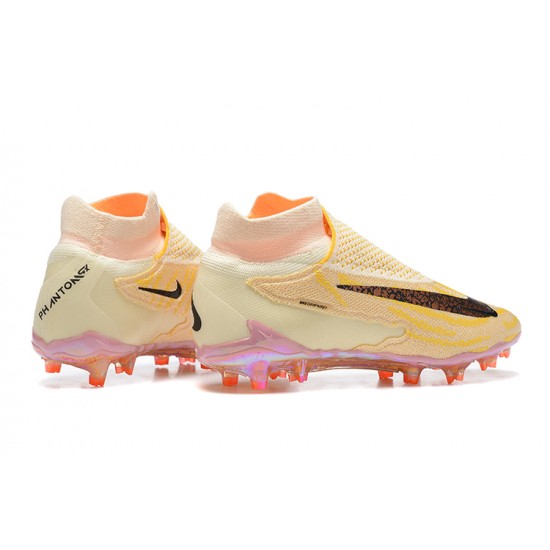 Kopacky Nike Phantom GX Elite FG Černá LightŽlutý Růžový High  Pánské