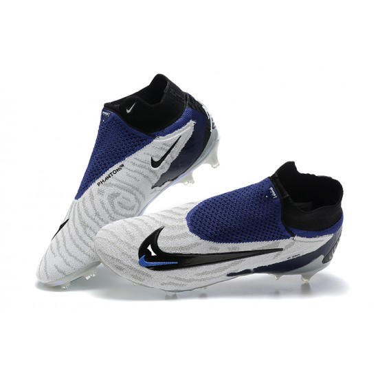 Kopacky Nike Phantom Gx Elite Fg Modrý Bílý High  Pánské