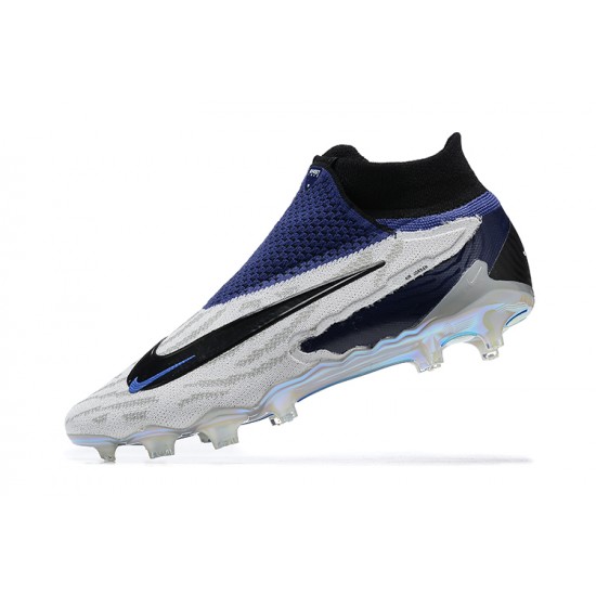 Kopacky Nike Phantom Gx Elite Fg Modrý Bílý High  Pánské