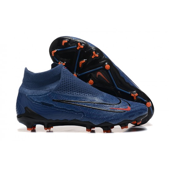 Kopacky Nike Phantom GX Elite FG High Top Deep Blue Černá Oranžovýý Pánské 