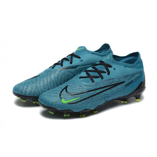 Kopacky Nike Phantom GX Elite FG Low Blue Černá Zelená Pánské 