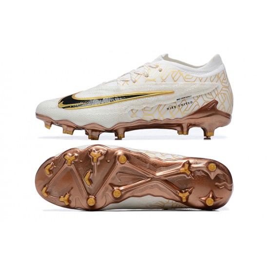 Kopacky Nike Phantom GX Elite FG Low Bílý Žlutý Brown Pánské 