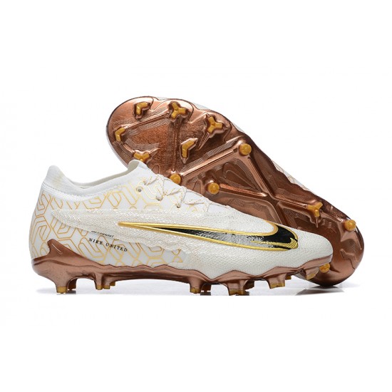 Kopacky Nike Phantom GX Elite FG Low Bílý Žlutý Brown Pánské 