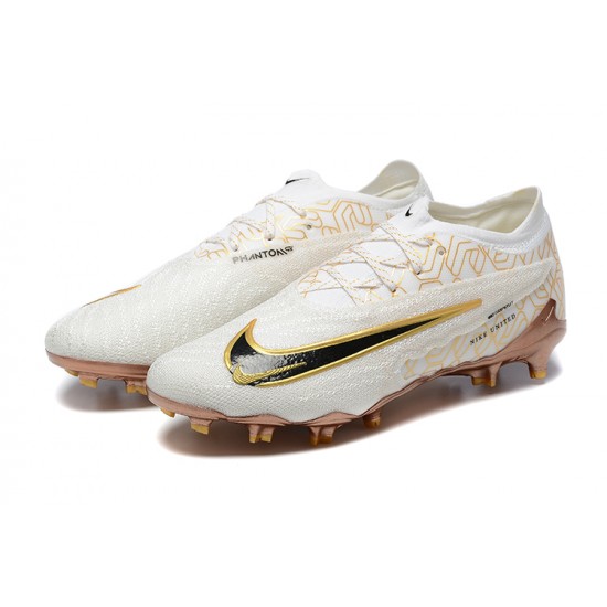 Kopacky Nike Phantom GX Elite FG Low Bílý Žlutý Brown Pánské 