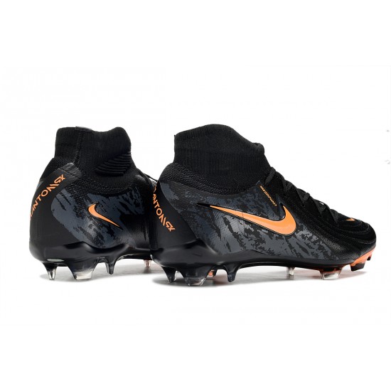 Kopacky Nike Phantom Luna Elite FG High Top Černá Oranžovýý Pánské 