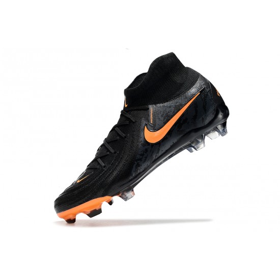 Kopacky Nike Phantom Luna Elite FG High Top Černá Oranžovýý Pánské 