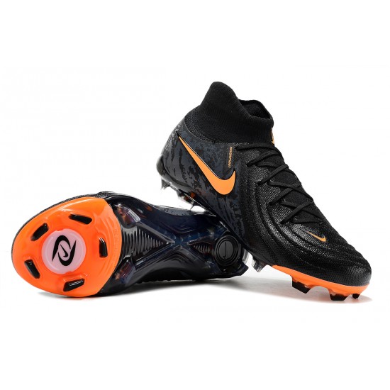 Kopacky Nike Phantom Luna Elite FG High Top Černá Oranžovýý Pánské 