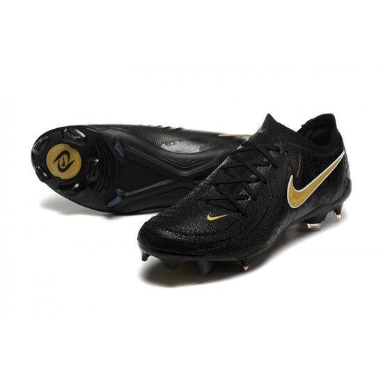 Kopacky Nike Phantom Luna Elite FG Low Černá Zlato Pánské 