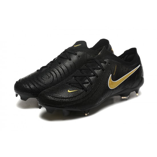 Kopacky Nike Phantom Luna Elite FG Low Černá Zlato Pánské 