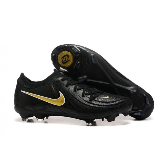 Kopacky Nike Phantom Luna Elite FG Low Černá Zlato Pánské 