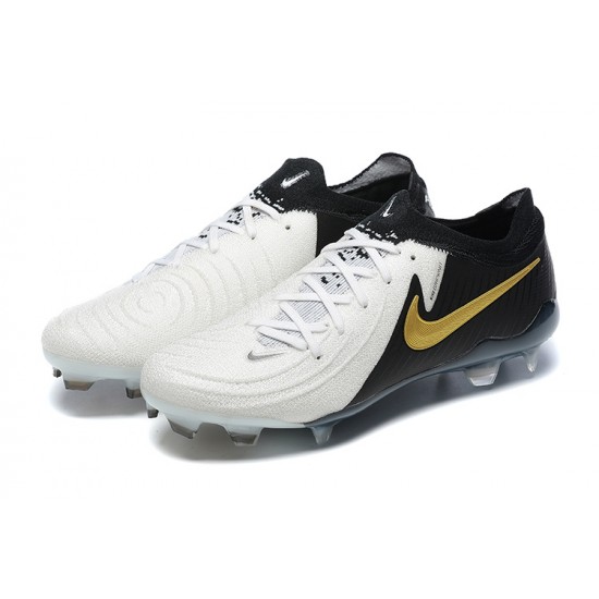 Kopacky Nike Phantom Luna Elite FG Low Černá Zlato Bílý Pánské 