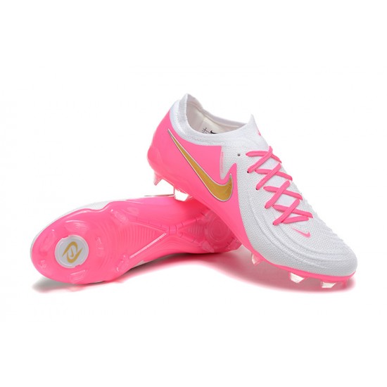 Kopacky Nike Phantom Luna Elite FG Low Peach Bílý Zlato Pánské 