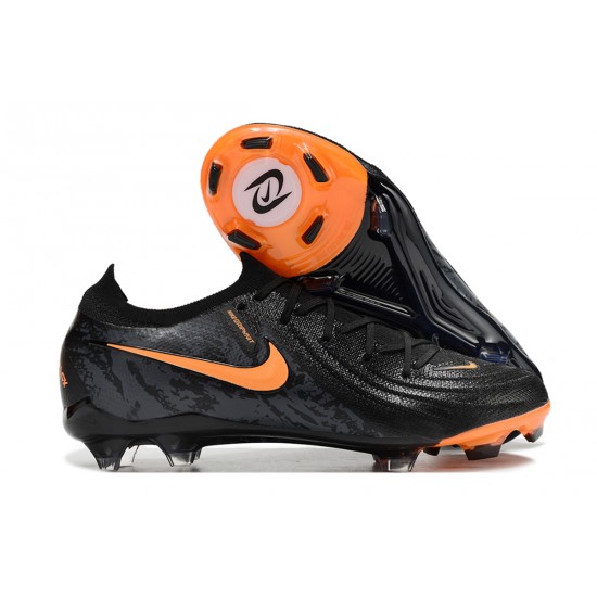 Kopacky Nike Phantom Luna Elite FG Low Černá Oranžovýý Pánské 