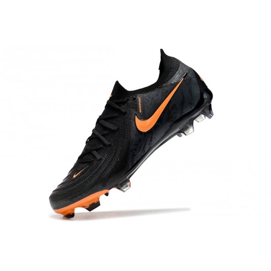 Kopacky Nike Phantom Luna Elite FG Low Černá Oranžovýý Pánské 