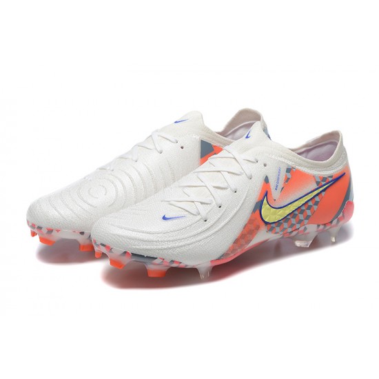 Kopacky Nike Phantom Luna Elite FG Low Bílý Oranžovýý Žlutý Pánské 