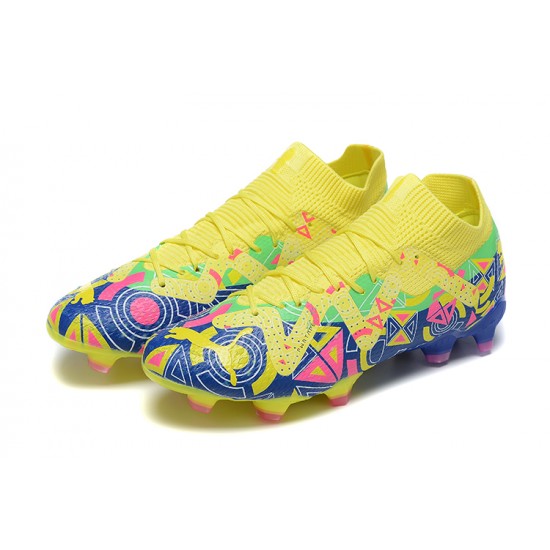 Kopacky Puma Future Ultimate FG Low Žlutý Modrý Pánské 