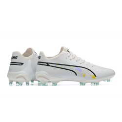 Kopacky Puma King Ultimate Icon MG Low Bílý Černá Růžový Pánské 