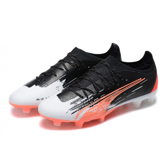 Kopacky Puma Ultra Ultimate FG Low Černá Bílý Červené Pánské 