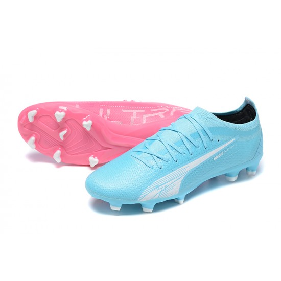 Kopacky Puma Ultra Ultimate FG Low Modrý Růžový Pánské 