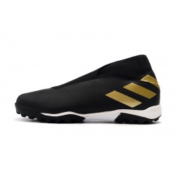 Kopačky Adidas Nemeziz 19.3 Laceless TF Černá Zlato 39-45