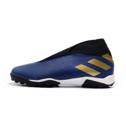 Kopačky Adidas Nemeziz 19.3 Laceless TF Modrý Černá Zlato 39-45