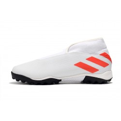 Kopačky Adidas Nemeziz 19.3 Laceless TF Bílá oranžový 39-45