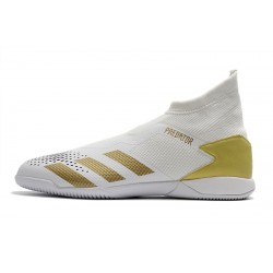 Kopačky Adidas PČervenéator 20.3 Laceless IN Bílá Zlato 39-45