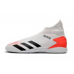 Kopačky Adidas PČervenéator 20.3 Laceless IN Bílá Červené 39-45